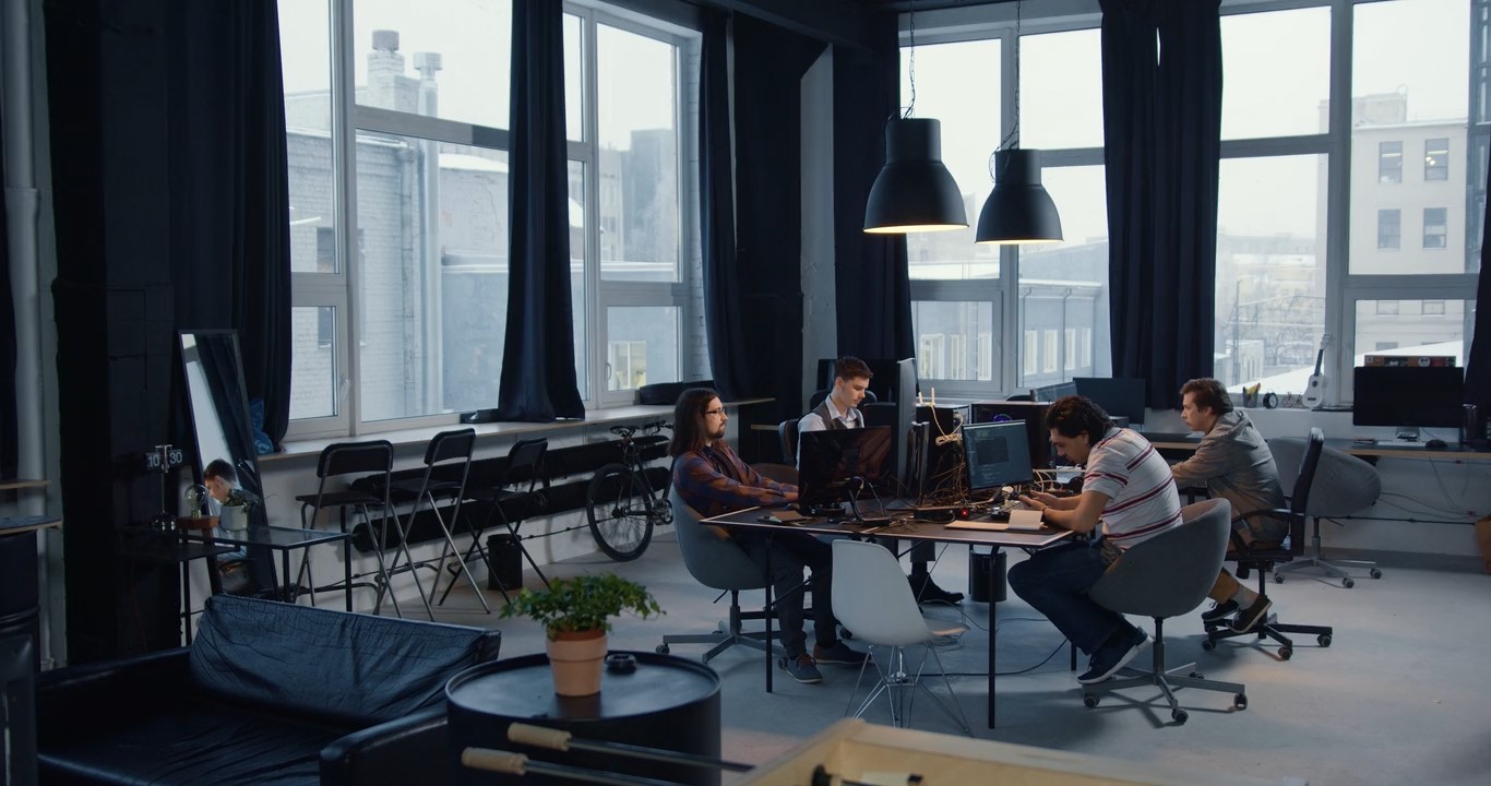 People working in office